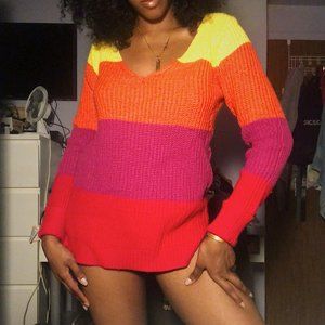 Colorblock Knit Sweater